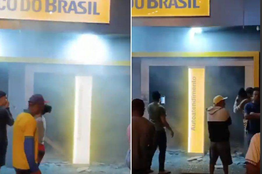 Caixas eletrônicos são explodidos e sede da PM atacada no norte da Bahia