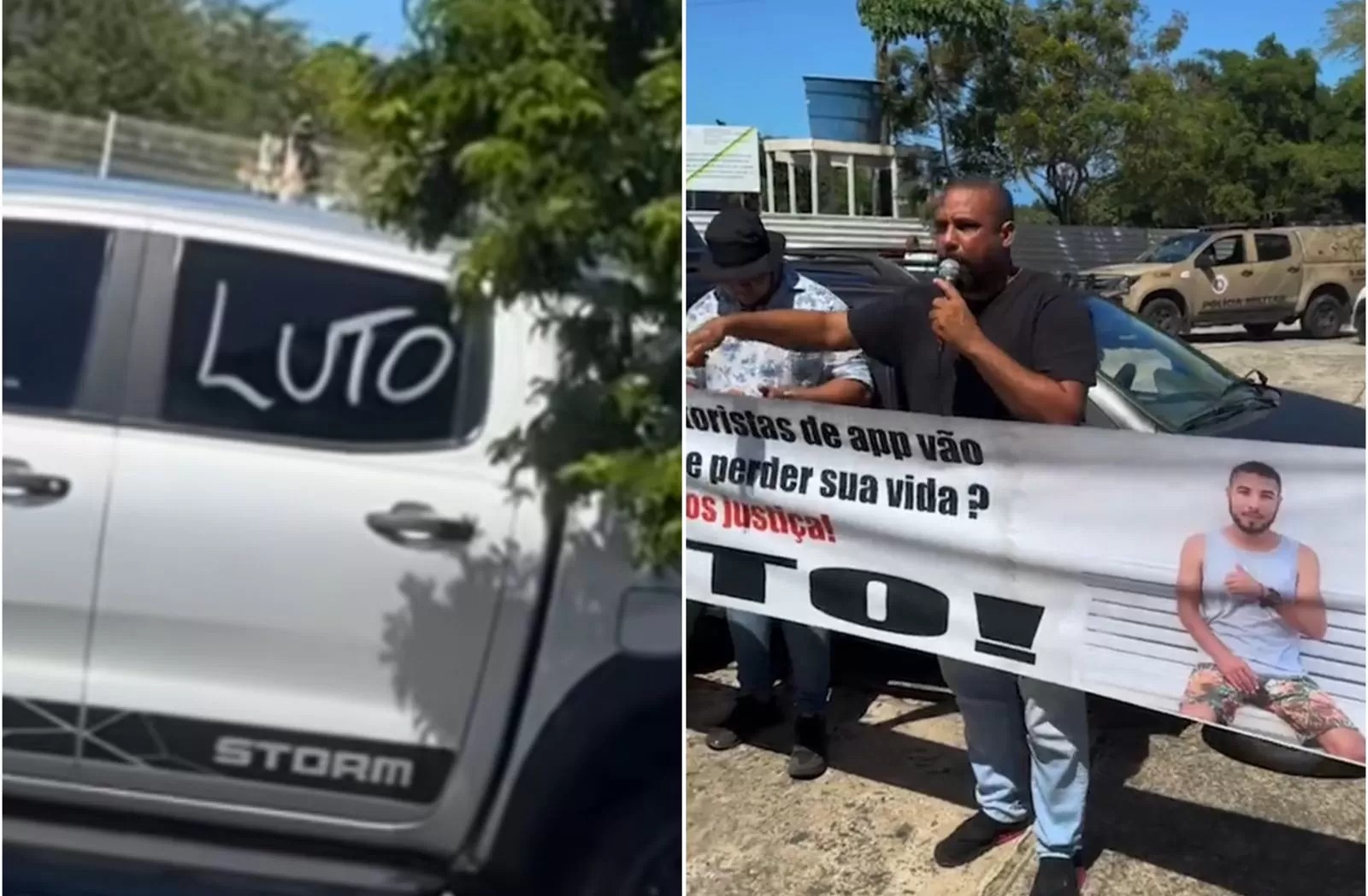 Após morte de colega, motoristas de app fazem protesto no CAB